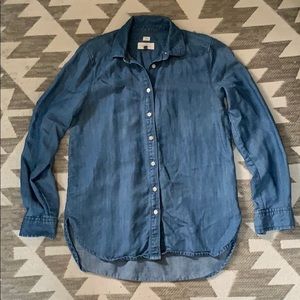 Ann Taylor Loft soften denim button up XS